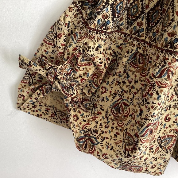 Tiered boho cottagecore upcycled bedspread elastic drawstring maxi skirt SM - XL - Picture 10 of 11